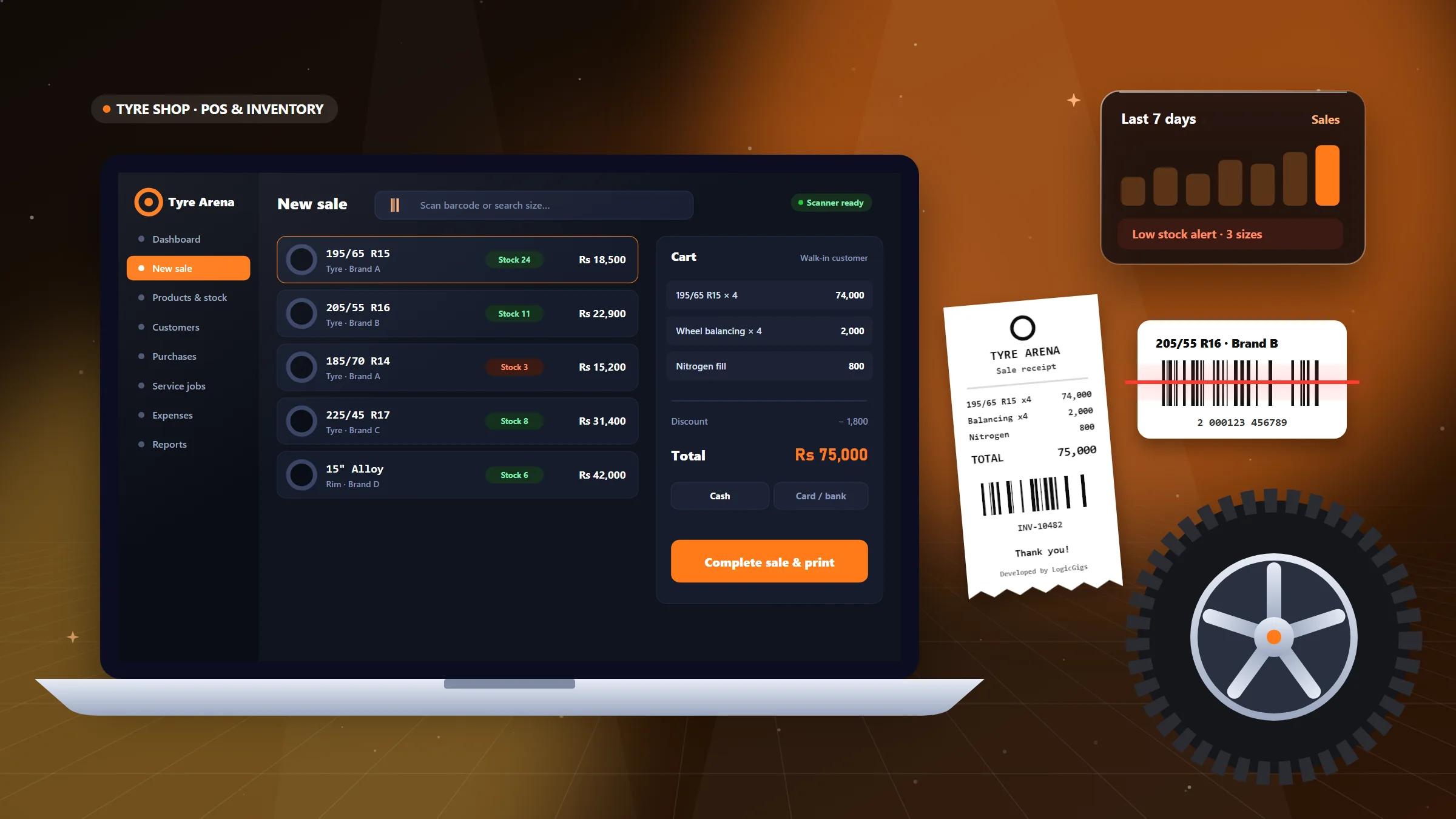Tyre Arena — Tyre Shop Management & POS
